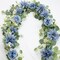 Artificial Flowers Garlands - 5.6 FT Eucalyptus Garlands with Multi-Flower Variety in Dusty Blue & White, Rustic Elegant Style for Wedding Decorations